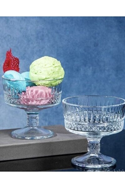 ORTAKÖY CENNETİ 6 lı Ayaklı Şekerlik Tatlı Sunumluk Dondurmalık Magnolia Kase...