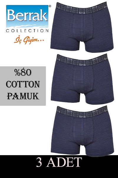Berrak Stripe Patterned Men's Boxers