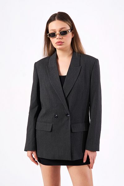 Bukamiss Anthracite Women's Blazer Jacket