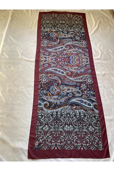 ALFA AKSESUAR 03 Retro Etnik Desen Soft Pamuk Şal Kırmızı Kadın