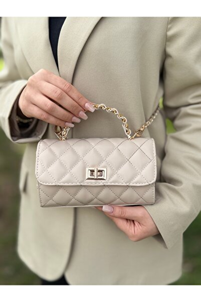 DEV 3 ADAM Light Mink Stylish and Elegant Box Model Hand Shoulder and Crossbody Women's Bag