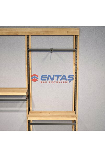 RAF MARKETİ 250*H220 GİYİNME ODASI RAFI,LÜX ASKILIK SİSTEMİ, MAĞAZA RAF SİSTEMİ,BUTİK RAF SİSTEMİ