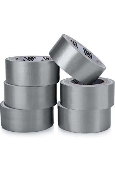 Generic 6 قطع من شريط لاصق فضي مقاوم للماء 30 ياردة × 2 بوصة، قوي للترقيع وال...