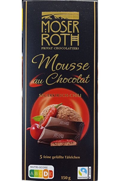 Moser Edel Sauerkirsch-Chili 150g Orijinal Alman Çikolatası