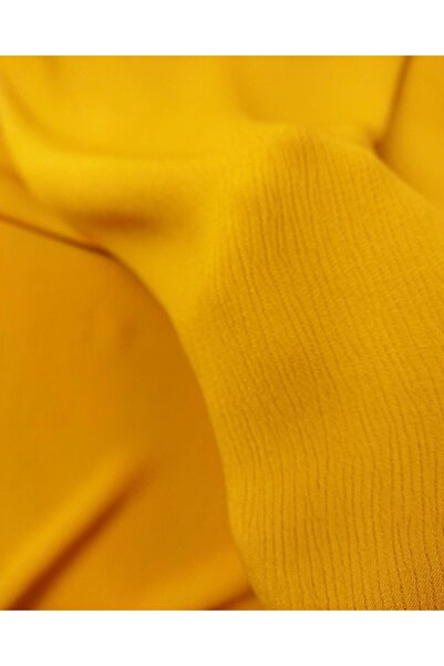 Kumaş Parça Тканина віскозна гірчичного кольору (ширина 130 см, довжина 260 см)