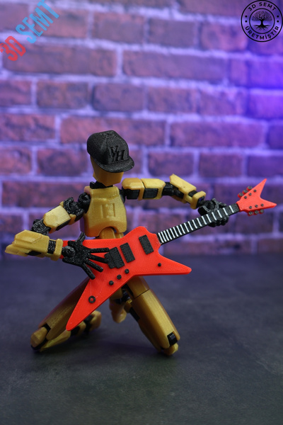 3DSEMT 3d Dummy Figür | Hareketli, Pozlanabilir Koleksiyon Modeli | Gitar Çal...