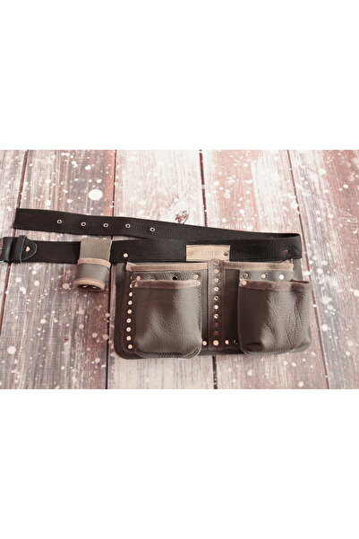 ykrhn GRİ Dört Cepli HAKİKİ DERİ ÇİVİ ÖNLÜĞÜ