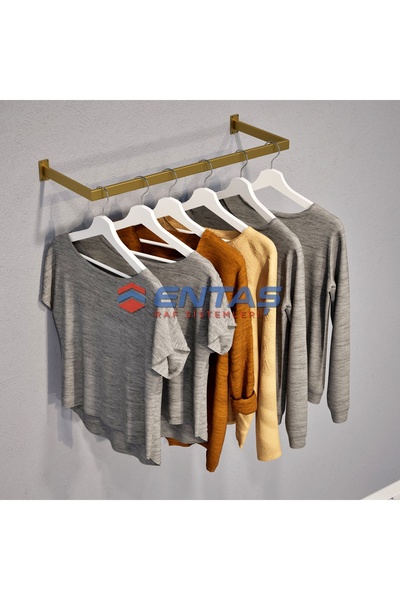 RAF MARKETİ 90*30 cm, 5 Lİ Paket,Duvara Monte Askılık,Giyinme Odası Askılığı,...