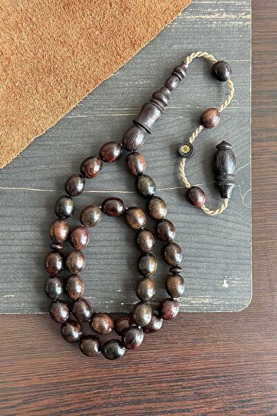 TESBİHKENTİ Hafif Yapılı İri Boy Özel Seri İşçilik Hint Gül Ağacı Tesbih