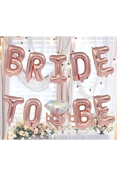 DÜVENCİ TİCARET Bride To Be Foil Balloon Set