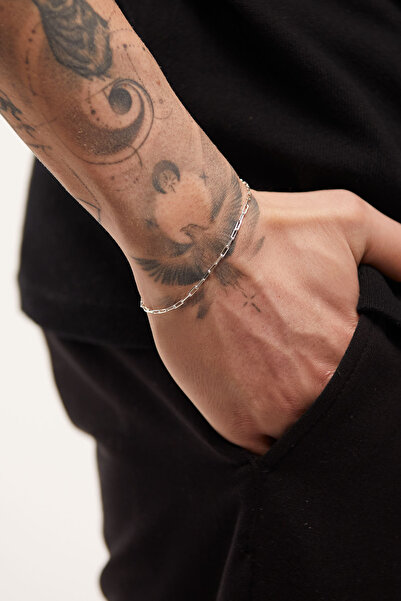 Fjellor Annatar 925 Ayar Gümüş Bileklik – İnce Forse Ataç Zincir, Günlük ve Klasik Stil