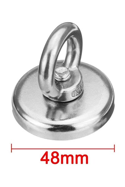 Genel Markalar Süper Güçlü 48mm Çapında Fishing Magnet Halkalı Neodyum Pot Mıknatıs , Kanca Kurtarma Mıknatısı