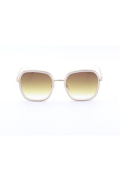Osse 3445 03 Women's Sunglasses Gold Metal Frame Brown Glass