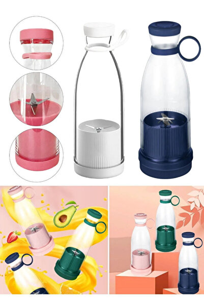 AVİGO Taşınabilir Mini Şarjlı Blender Kablosuz Şarjlı Mikser Smoothie - Milkshake Shaker 380ml