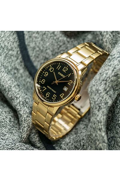 Casio Casio Men's Analog Dress Watch MTP-V002G-1BUDF - 40 mm - Gold