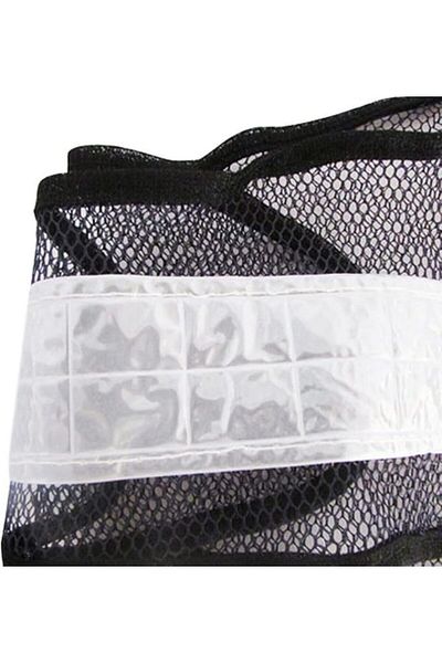 Generic V-Neck Reflective Safety Vest - High Visibility Black and White Vest for Maximum Safety