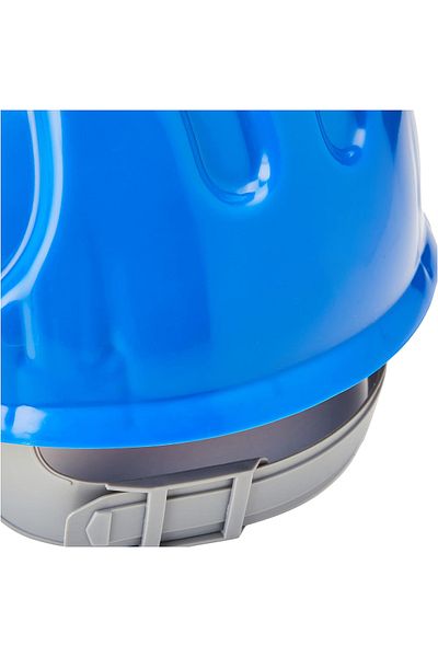 Generic Construction Work Safety Helmet - 6-Point Adjustable Hard Hat, Multi-Position, Blue