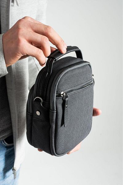 Baginn Geantă Messenger pentru bărbați, geantă de umăr cu dimensiunea 18*12 cm, cu o geantă Mega din pânză