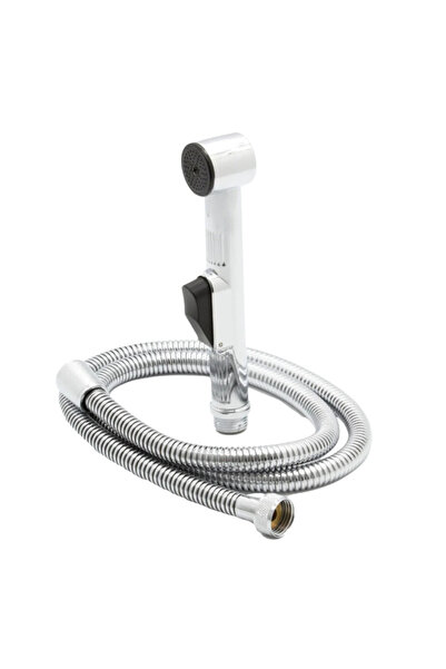 Generic طقم بخاخ شطاف للمرحاض مع خرطوم وخطاف - أبيض