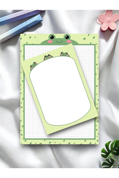 Mirya Notes Frog PAtterned A4-A5 Notepad Set - Notepad (quAred)