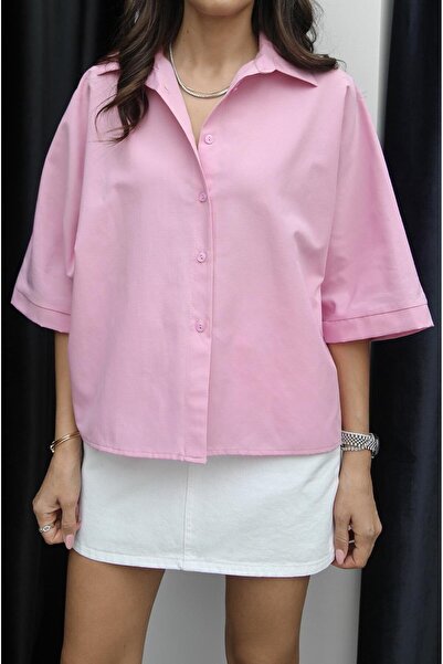 Havoş Pink Bat Sleeve Shirt