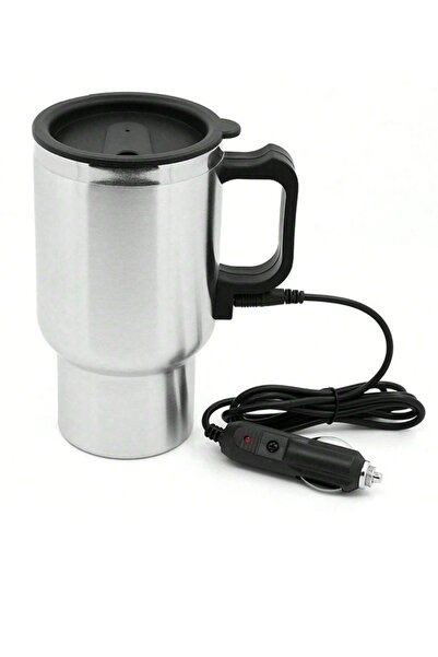 Generic غلاية سفر كهربائية للسيارة 12 فولت، سعة 450 مل، كوب تسخين مزدوج الطبق...