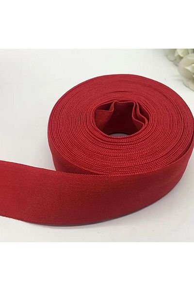 ŞENEL DAR DOKUMA 4cm red color woven elastic-waist hem flat elastic- elastic band / 1m