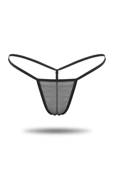 Cicişim Women's Lingerie 3-Piece Thong String with Transparent Plus Size Options