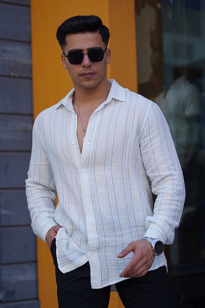 JACK CAPRİO ΑΝΔΡΙΚΟ ΜΟΥΣΛΙΝΑ ΑΝΑΠΝΕΥΣΙΜΟ ΥΨΗΛΗΣ ΠΟΙΟΤΗΤΑΣ ΛΕΠΤΟ ΒΙΟΛΟΓΙΚΟ ΒΑΜΒΑΚΙ ΡΙΓΕ ΥΦΑΣΜΑ
