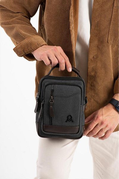 Baginn Ανδρική τσάντα Messenger από καμβά ύφασμα Τσάντα ώμου 20*12 εκ. Τσάντα ώμου με χιαστί λουράκι Mega Bag