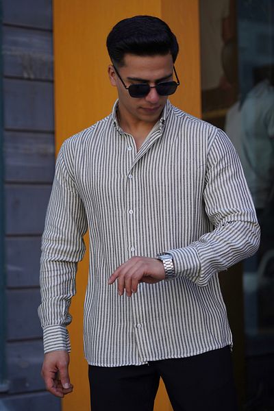 JACK CAPRİO ΑΝΔΡΙΚΟ ΛΙΝΟ ΒΑΜΒΑΚΙ ΑΝΑΠΝΕΥΣΜΕΝΟ ΠΟΥΚΑΜΙΣΟ ΑΠΟΣΤΟΛΗΣ ΑΝΤΙ-ΙΔΡΩΤΟ ΚΑΝΟΝΙΚΟ ΥΦΑΣΜΑΤΙΝΟ ΠΟΥΚΑΜΙΣΟ