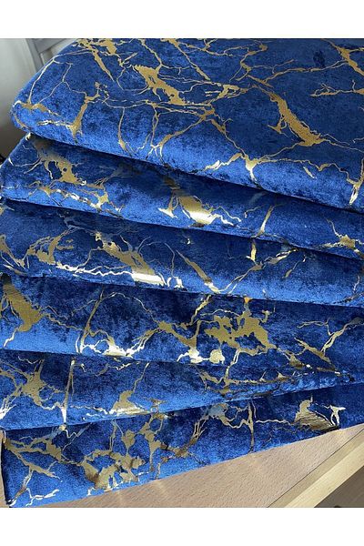 Tekstilsa Sofa Sofa Bed Cover Yenimoda Gold Leaf Decorative Navy Blue Floor Sponge Sofa Cover 1pc