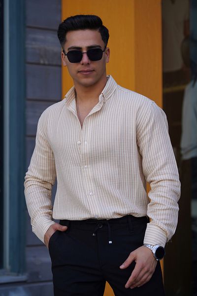 JACK CAPRİO ΑΝΔΡΙΚΟ ΛΙΝΟ ΒΑΜΒΑΚΙ ΑΝΑΠΝΕΥΣΜΕΝΟ ΠΟΥΚΑΜΙΣΟ ΑΠΟΣΤΟΛΗΣ ΑΝΤΙ-ΙΔΡΩΤΟ ΚΑΝΟΝΙΚΟ ΥΦΑΣΜΑΤΙΝΟ ΠΟΥΚΑΜΙΣΟ
