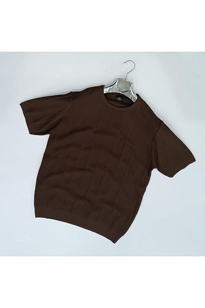 CLASSİCS MEN Ανδρικό πλεκτό μπλουζάκι Turbulance Crew Neck με κοντό μανίκι