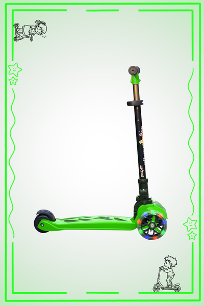 POZART Scooter Yeni Winky 3tekerli Led Işıklı 3kademeli 90kğ Taşıma Kapasiteli 5+Yaş