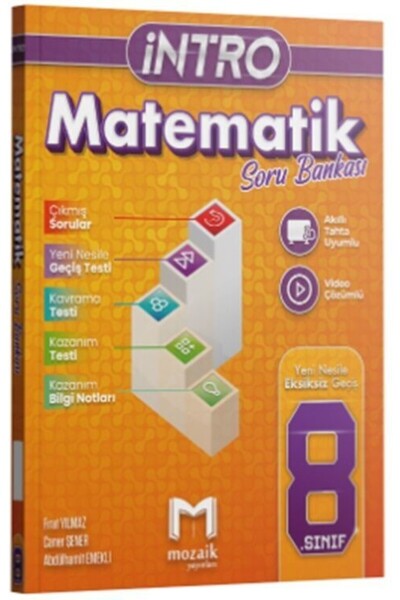 Ankara Kitap Merkezi 8. Sınıf Matematik İntro Soru Bankası Mozaik Yayınları