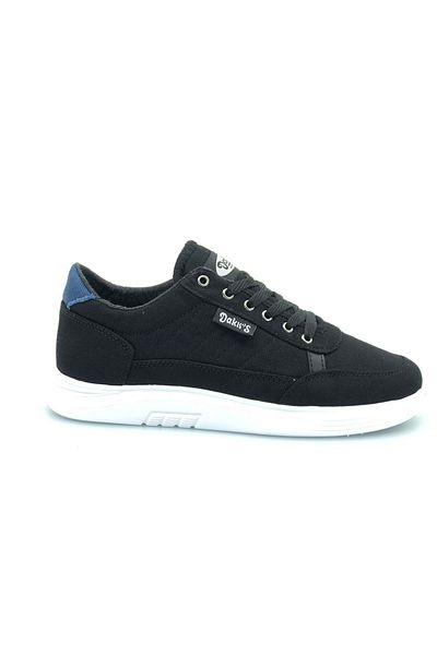 Kocamanlar Ayakkabı Dakırs 2038 Black Linen Men's Sneakers Vans