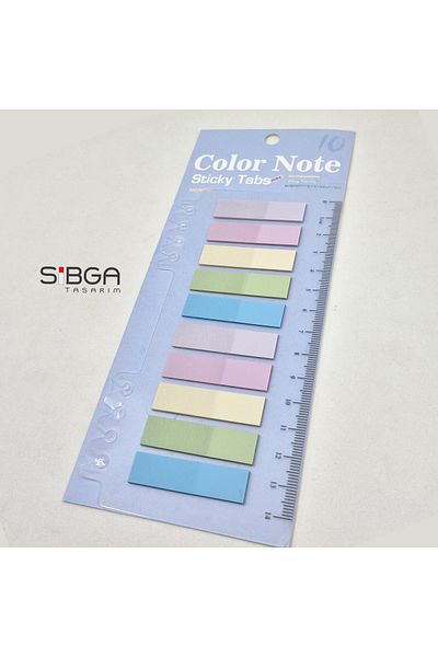 sibga tasarım Transparent Colored Post-It Note Paper - 200 Sheets Bookmark Sticker