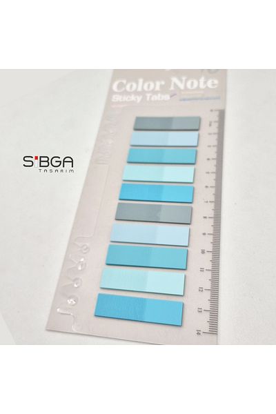 sibga tasarım Transparent Colored Post-It Note Paper - 200 Sheets Bookmark Sticker
