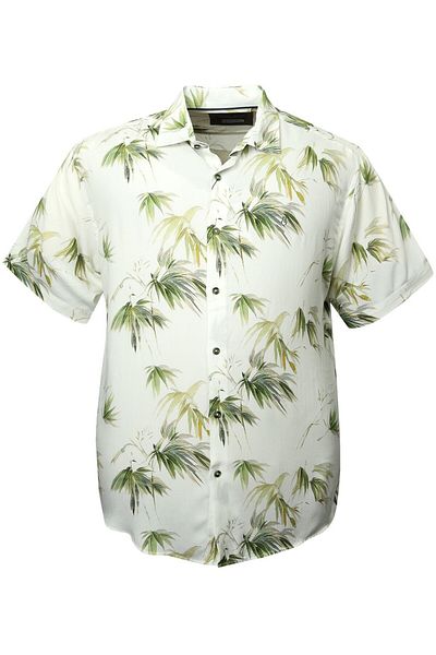 tambattal Large Size Patterned Viscose Shirt Short Sleeve Suitable for 120Kg-190Kg