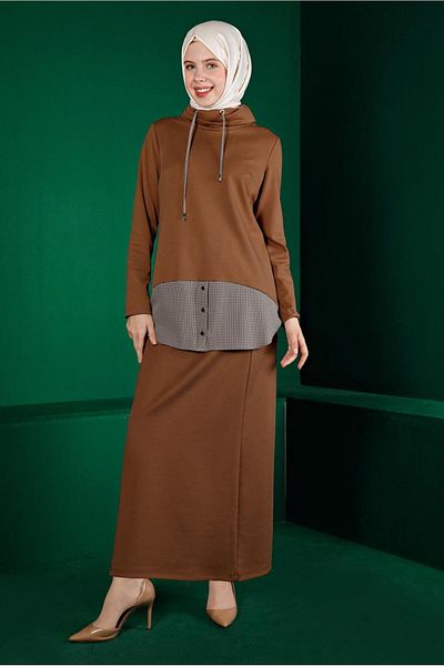 Alvina Set de fuste duble cu bucată de cămașă 43413