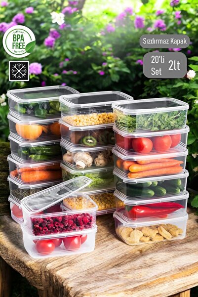 MAVİKÖY 20 Lİ Buzluk Saklama Kabı BPA Free PP5 Derin Dondurucu Uygun