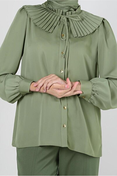 Alvina PILISE DETAIL BUTTONED BLUZ 43897