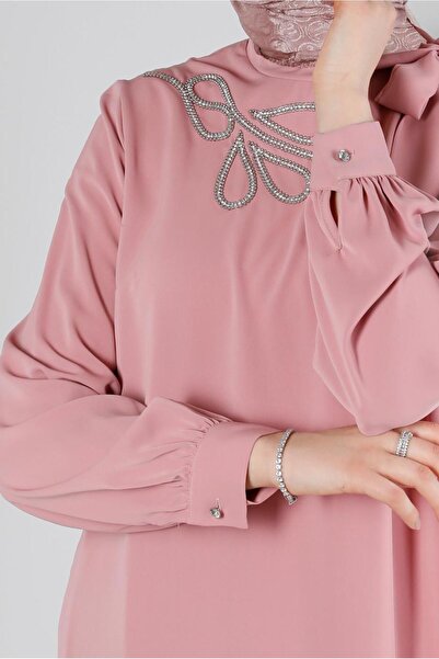 Alvina Stone Printed Tunic with Tie-Up Detail at the Neck 43534