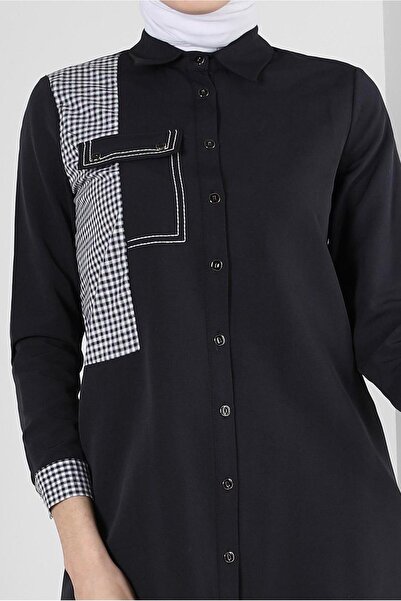 Alvina Plaid POCKET DETAILED SHIRT TUNIC 43646