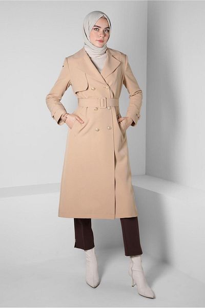 Alvina CRUVASE COLLAR TRENCH COAT 10812