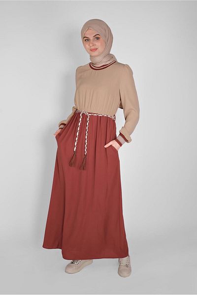 Alvina ΦΟΡΕΜΑ ΜΕ ΚΟΡΔΟΝΙ ΚΑΙ ΕΛΑΣΤΙΚΟ ΜΕ ΖΩΝΗ 41475