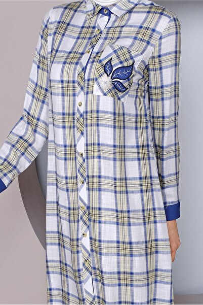 Alvina CEP KISMI NAKIŞ İŞLEMELİ EKOSE TUNİK 41390