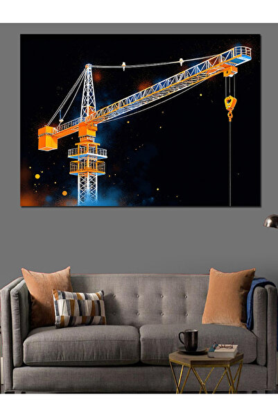 KanvasSepeti Design macara turn galben, pictură în ulei decorativă, texturată...