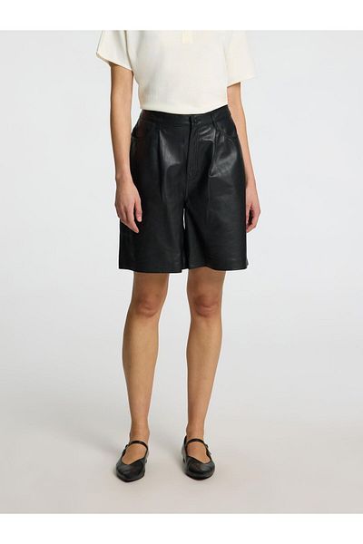 Selected Femme Ledershorts High Waist